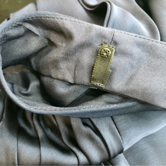 Vineyard Collection navy blue party dress chiffon bow gathered bust sleeveless 8 - Picture 7 of 10